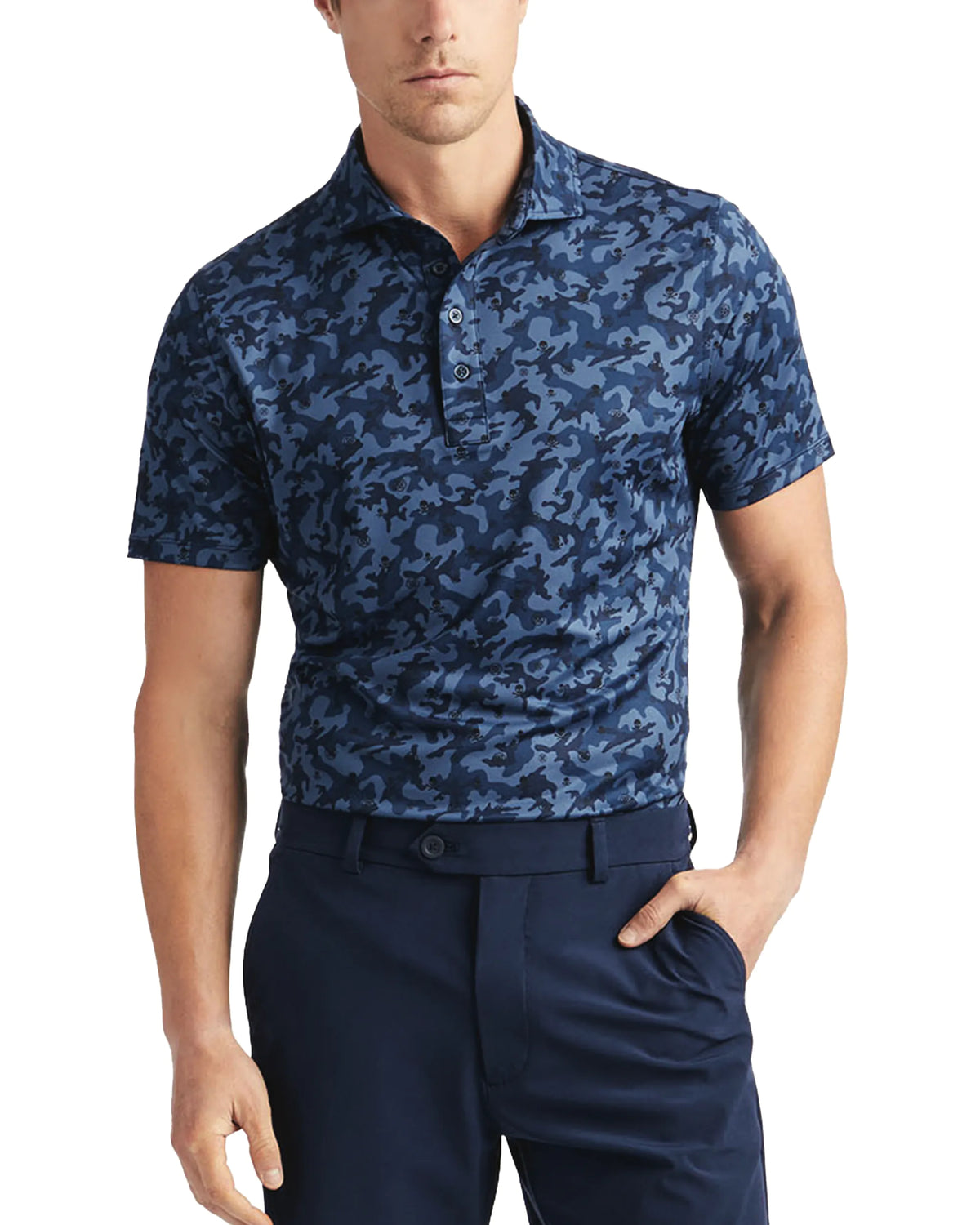 G/FORE Mapped Icon Camo Tech Jersey Golf Polo